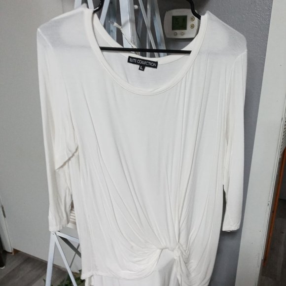Elite Collection Tops - Size Large White Long Sleeved Shirt